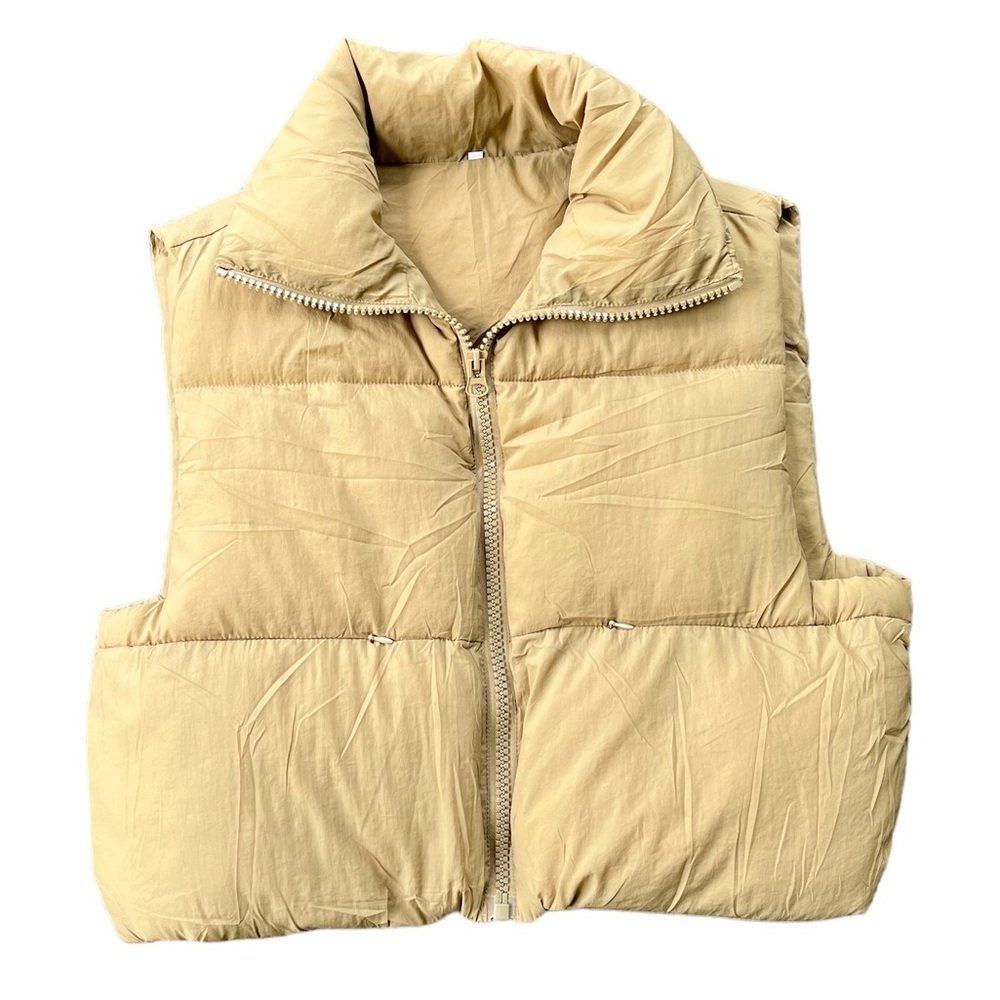 🤎🤍Cropped puffer vest!!